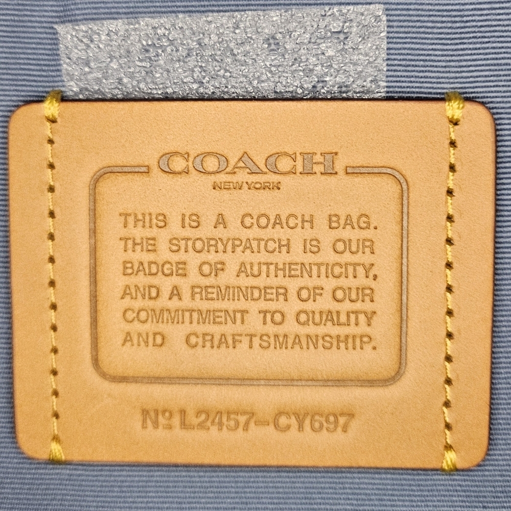 Coach Laurel Blue and Tan Shoulder Bag - Picture 5 of 11